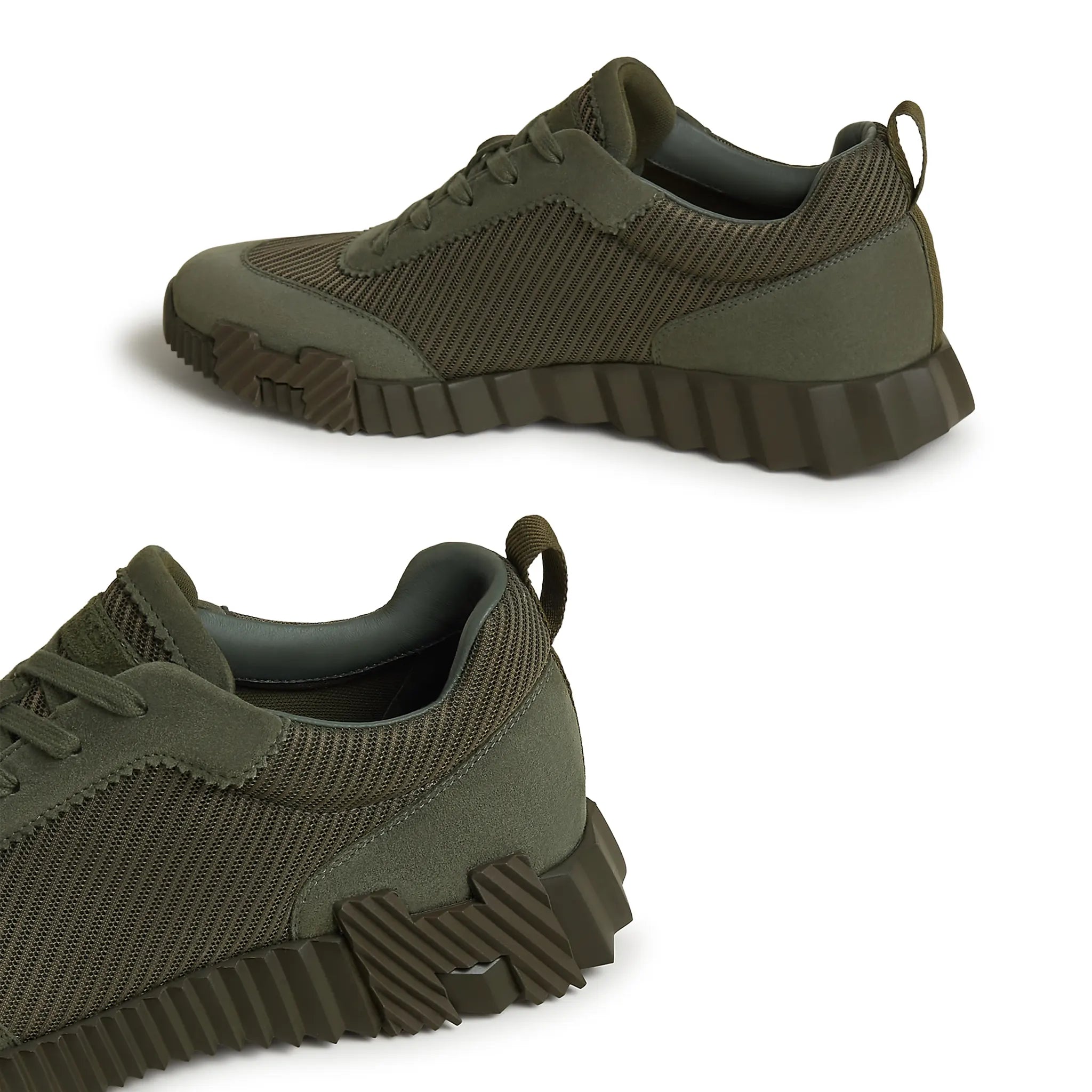Back Side View of Hermes Paris Bouncing Sneaker Vert Veronese H262850ZHV0